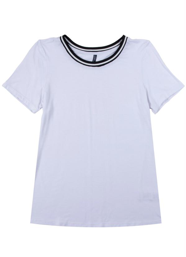 

Blusa Básica com Decote Redondo Branco