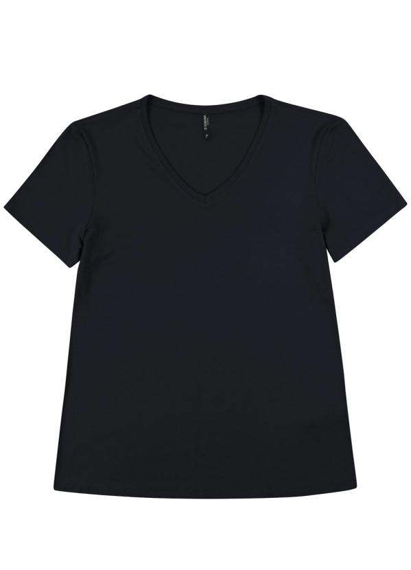 

Blusa Básica em Viscose com Decote V Preto