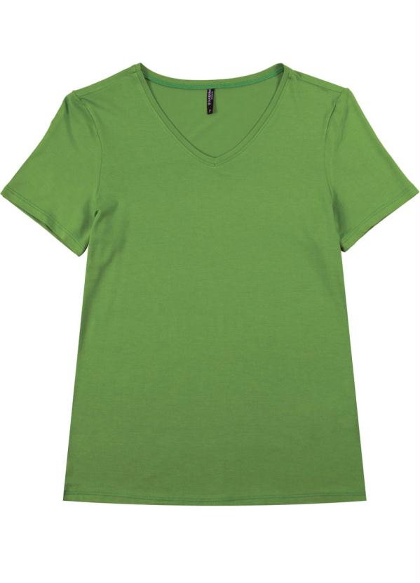 

Blusa Básica em Viscose com Decote V Verde