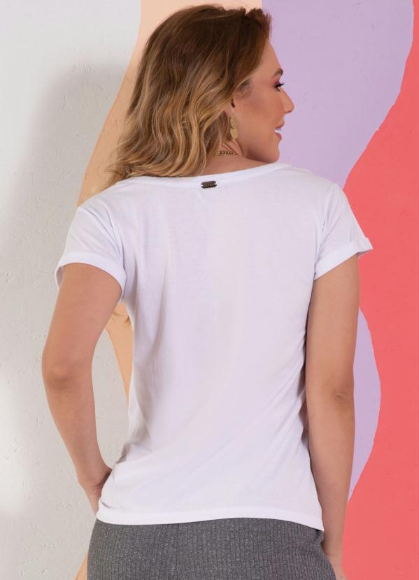 

Blusa Branca com Bordado Frontal, Branco