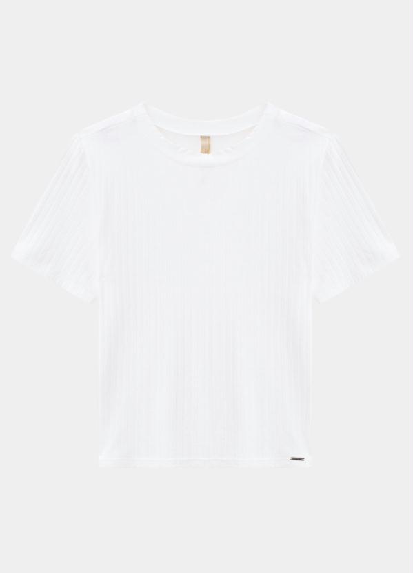 

Blusa Canelada Básica Branco