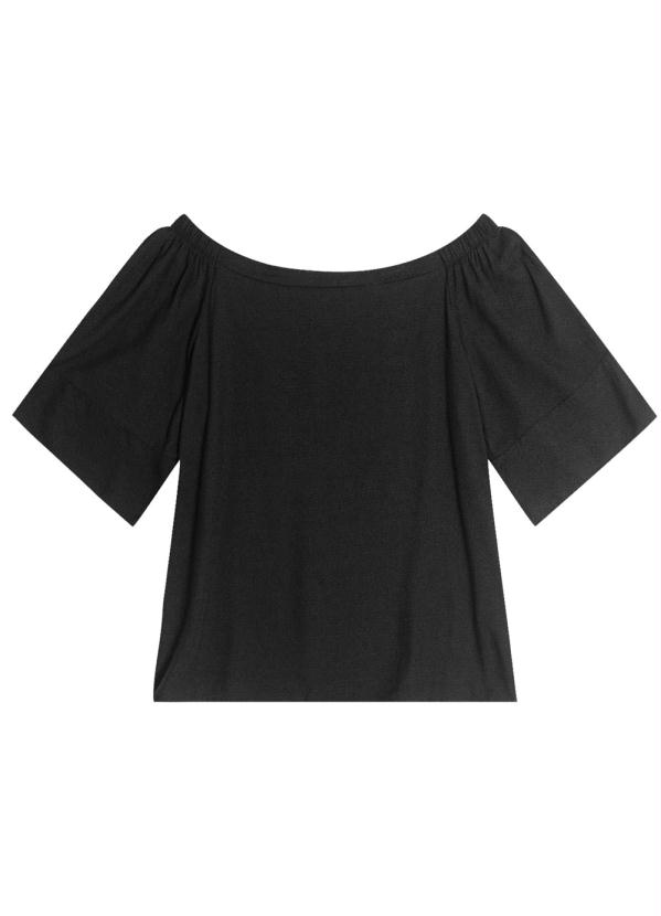 

Blusa Ciganinha Sarjada Preto