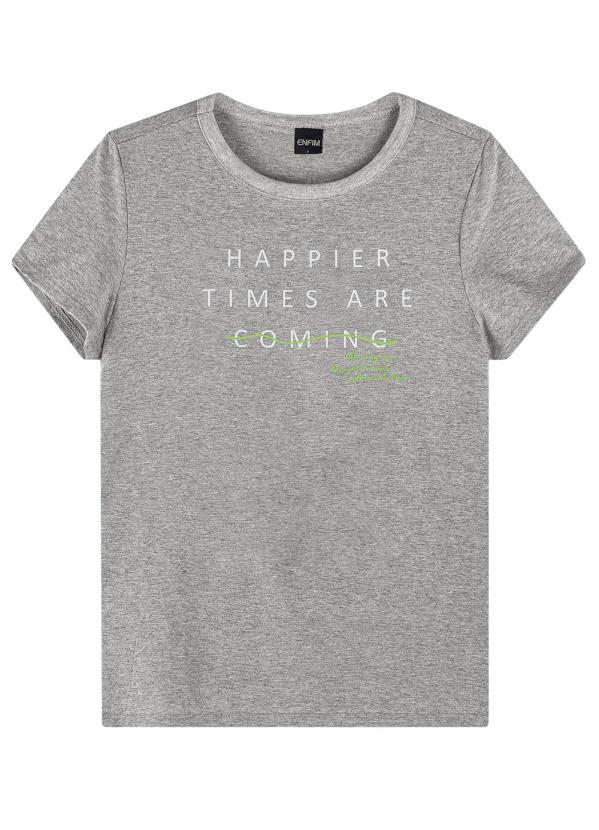 

Blusa Cinza Happier em Malha