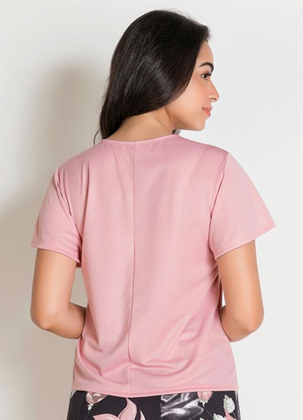 

Blusa com Amarração Frontal Rosê Moda Evangélica, Rosa