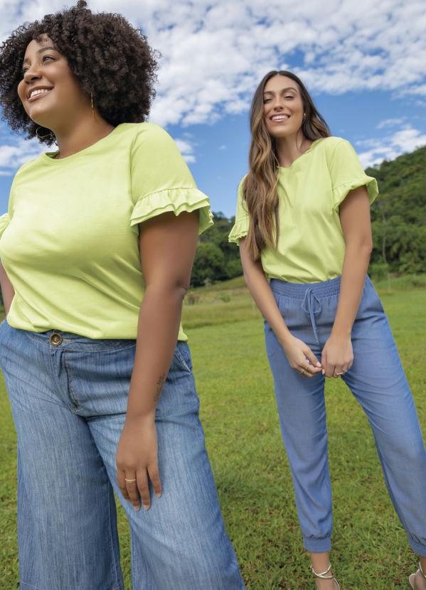 

Blusa com Babados em Meia Malha Verde