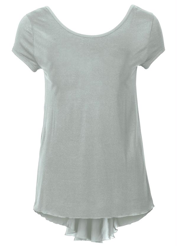 

Blusa com Chiffon nas Costas Cinza