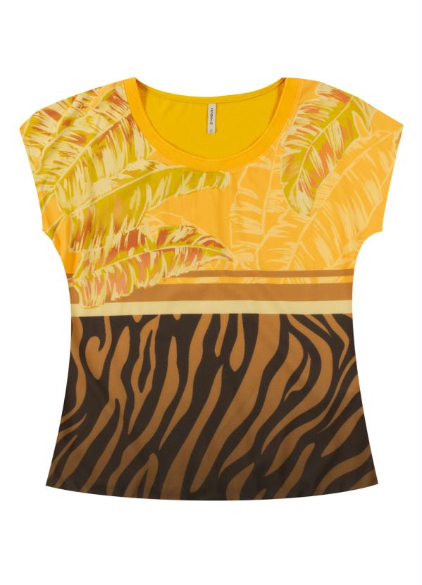 

Blusa com Estampa Animal Print Amarelo