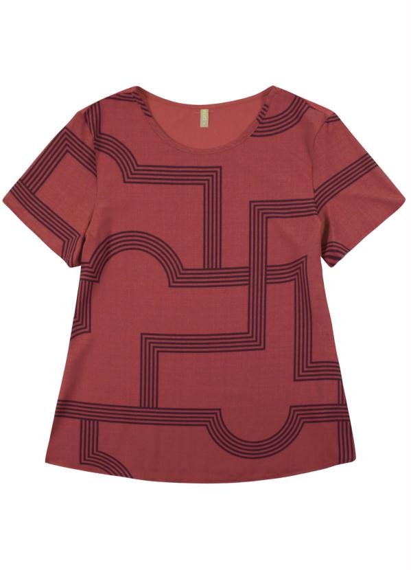 

Blusa com Estampa Geométrica Vermelho