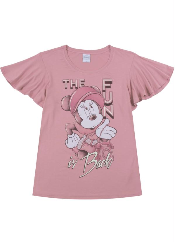 

Blusa com Manga Curta Diferenciada Rosa