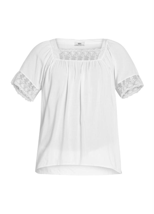 

Blusa com Renda Off White, Branco