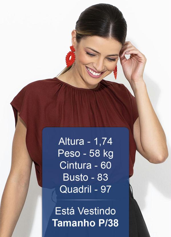 

Blusa de Crepe Marrom