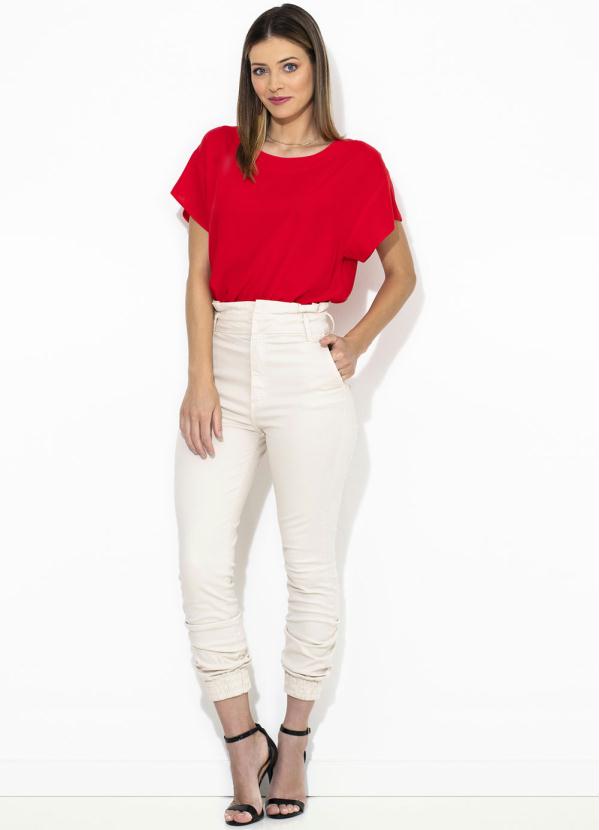 

Blusa de Viscose Vermelha, Vermelho