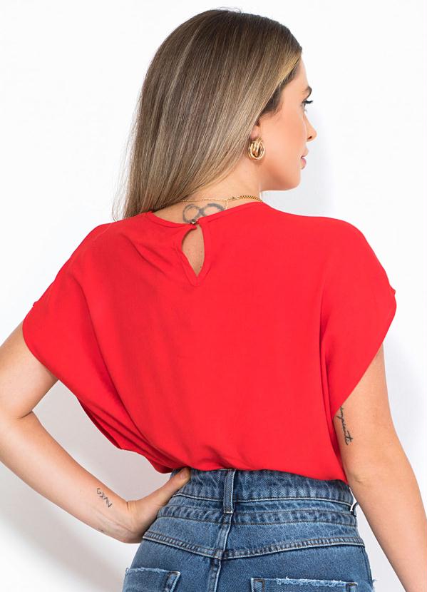 

Blusa de Viscose Vermelha, Vermelho