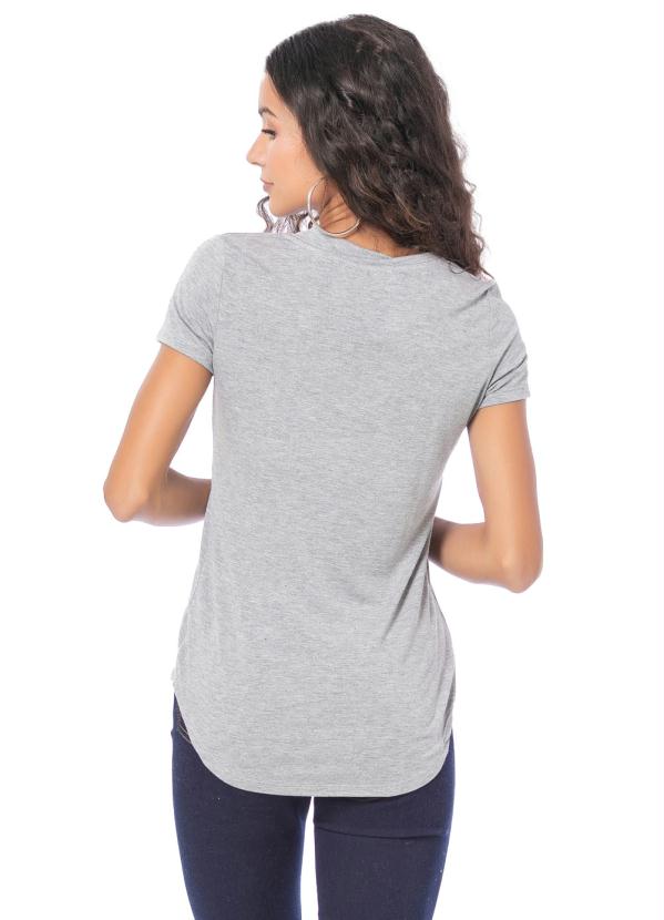 

Blusa Decote V Cinza