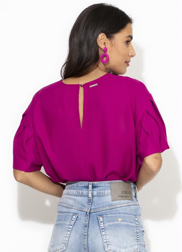 

Blusa em Crepe Fúchsia, Rosa