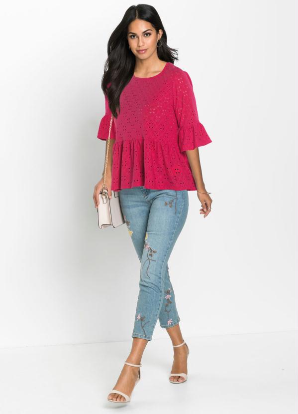 

Blusa em Malha de Laise Rosa Pink