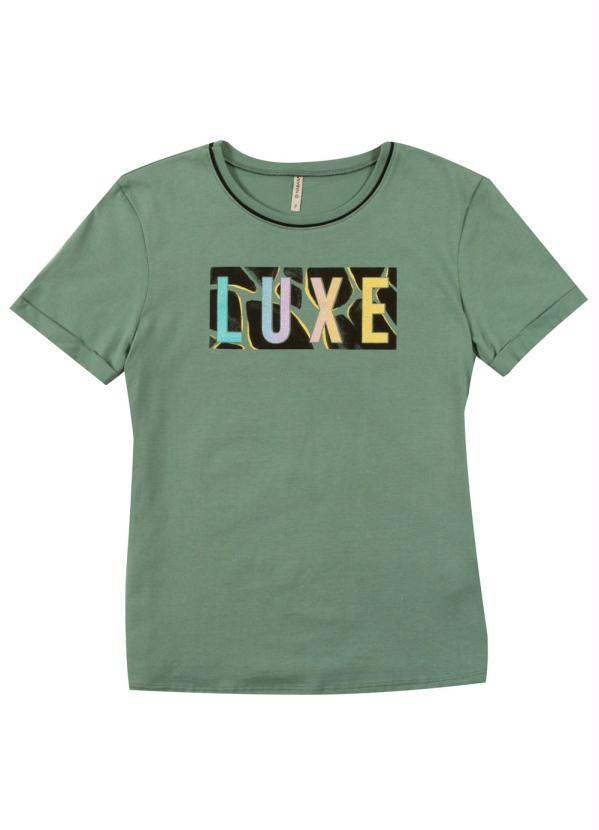 

Blusa em Malha Estampada Verde