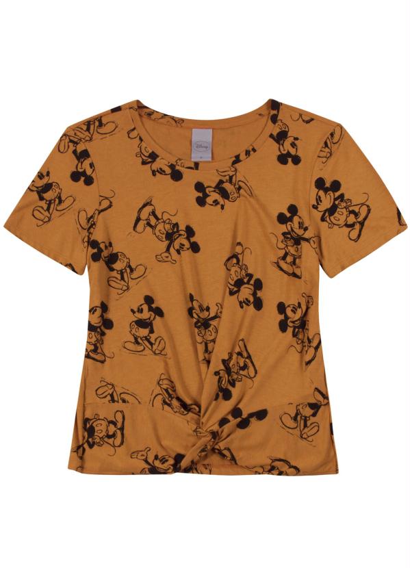 

Blusa Estampada com Detalhe em Nó Laranja