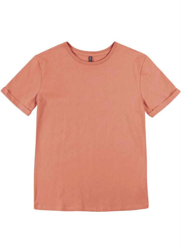 

Blusa Feminina Básica em Meia Malha Laranja