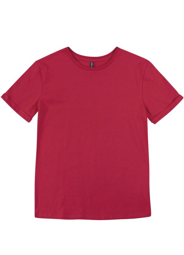 

Blusa Feminina Básica em Meia Malha Vermelho