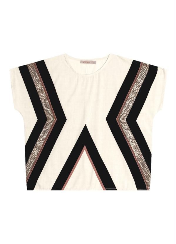 

Blusa Feminina Estampada Bege