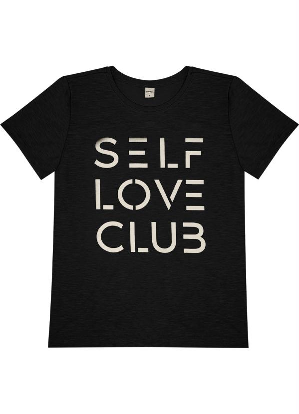 

Blusa Feminina Self Love Club Preto