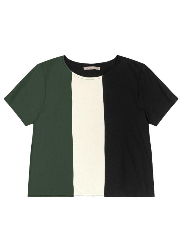 

Blusa Feminina Tricolor Preto