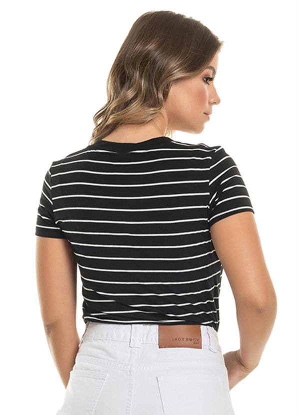 

Blusa Listrada Preto