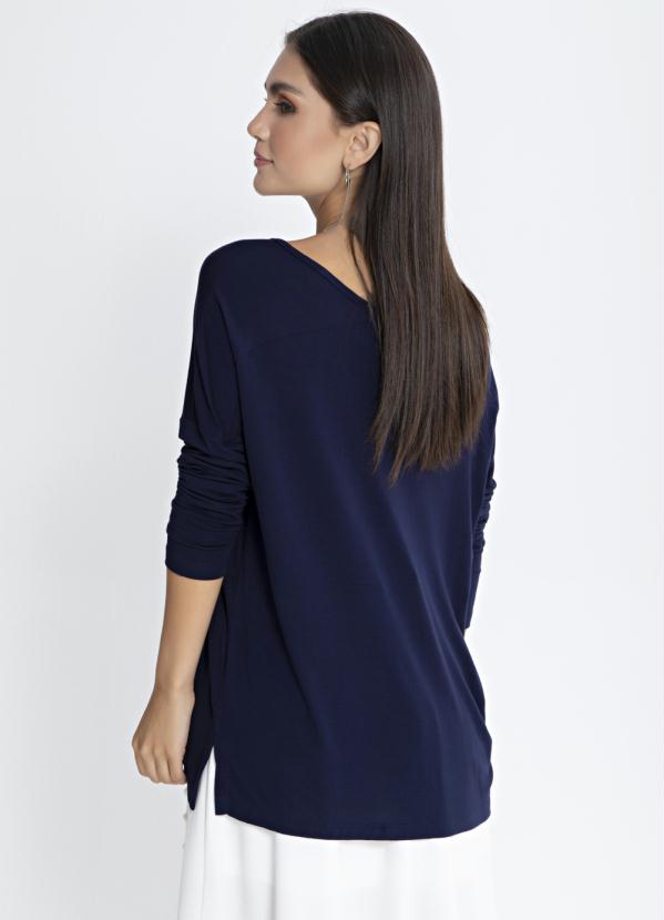 

Blusa Manga Longa Viscolycra Azul