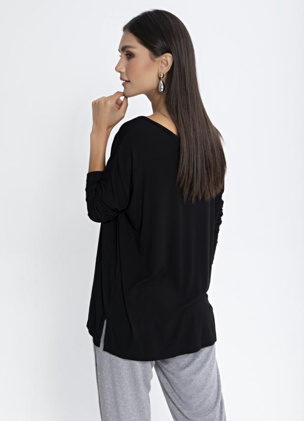 

Blusa Manga Longa Viscolycra Preto