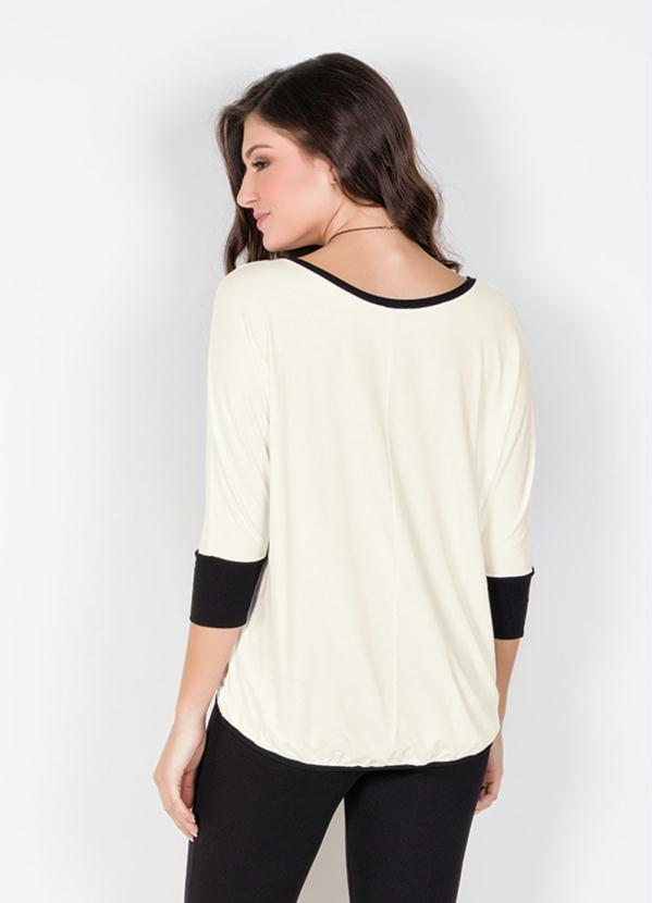 

Blusa Manga Morcego Creme, Bege