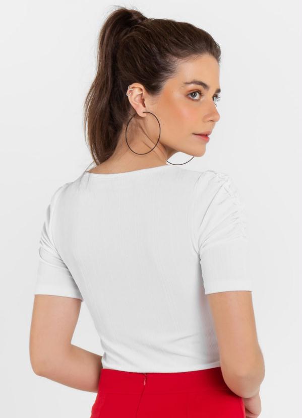 

Blusa Mc com Manga Bufante Branco