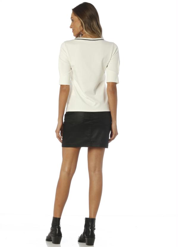 

Blusa Moletom com Elastano Off White, Branco