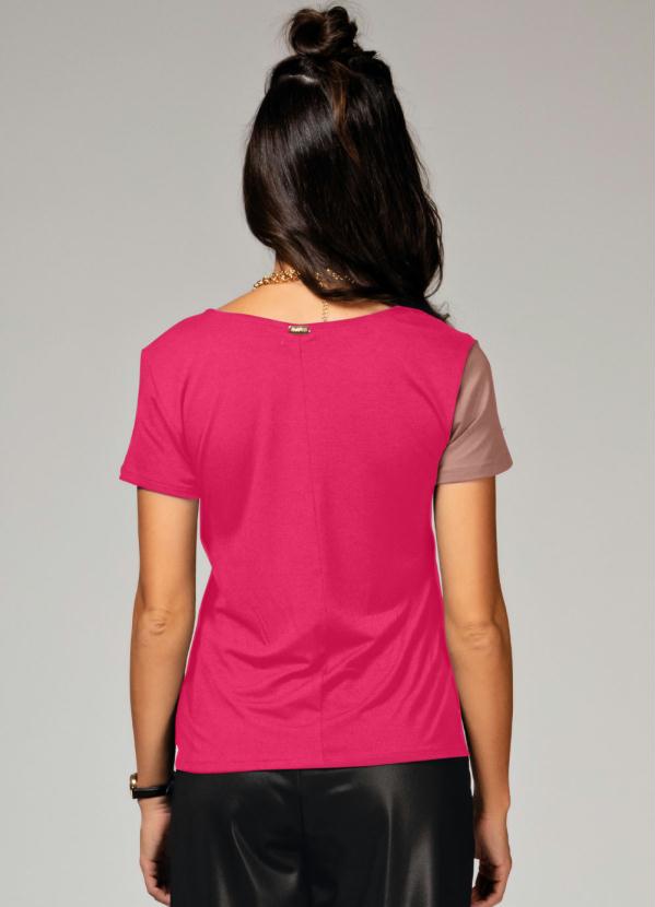 

Blusa Pink e Rosê com Recorte Frontal, Rosa