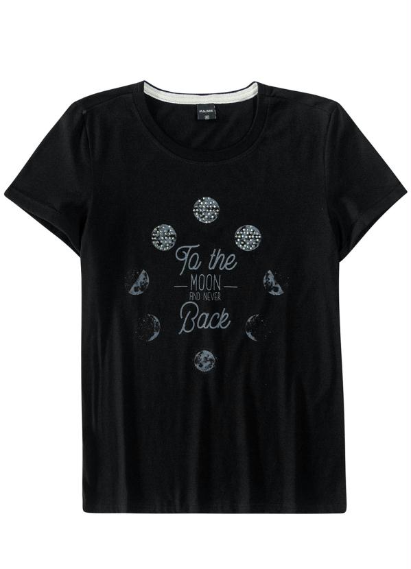 

Blusa Preta Ampla To The Moon, Preto