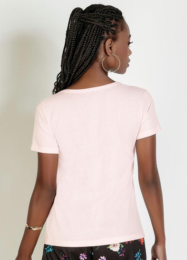 

Blusa Rosê com Estampa Frontal, Rosa