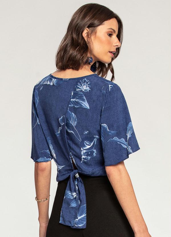 

Blusa Tecido Rayon Bali Azul