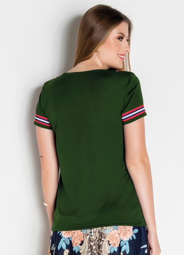 

Blusa Verde com Faixa Moda Evangélica