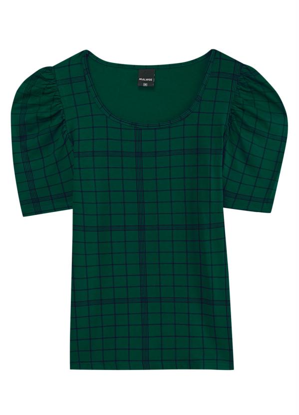 

Blusa Verde Esmeralda Xadrez Bufante