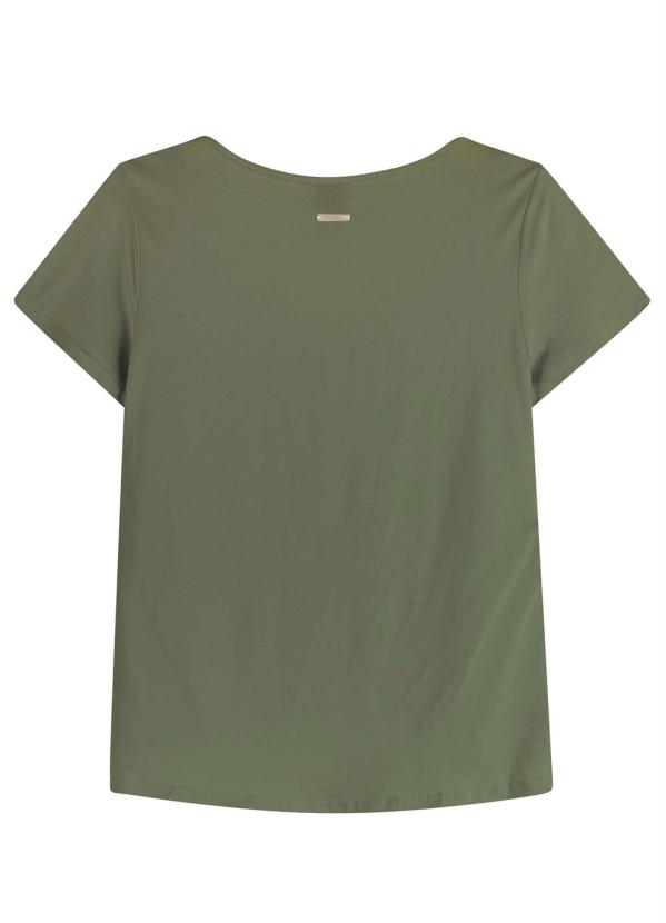 

Blusa Verde Militar Mullet Decote V