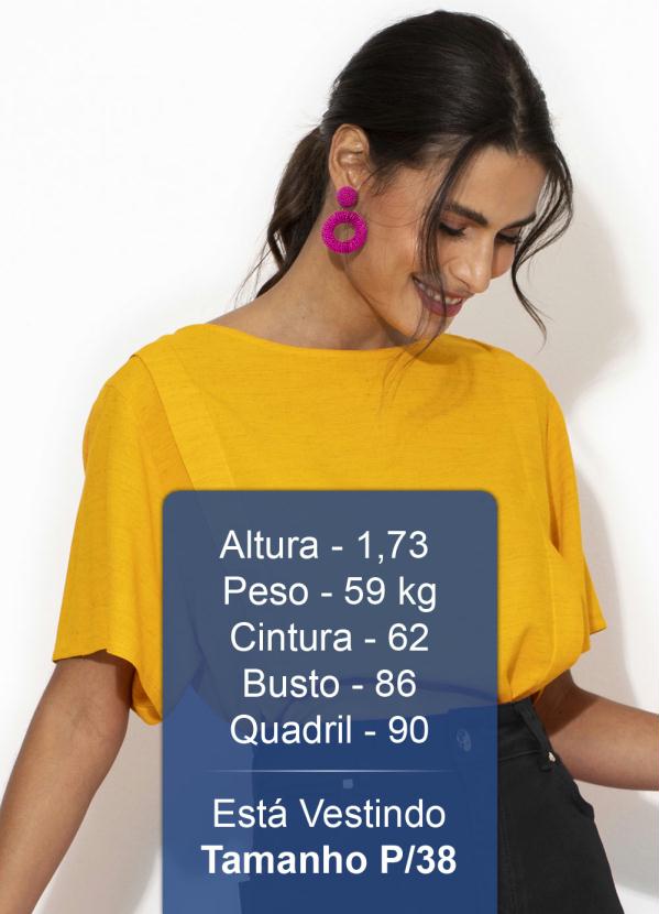 

Camiseta Linho Amarela, Amarelo