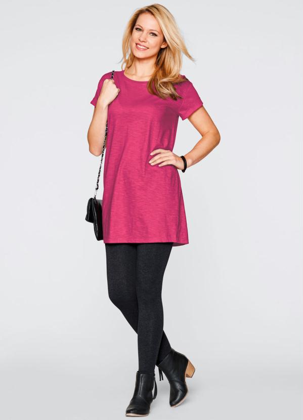 

Camiseta Oversized Alongada Rosa Pink