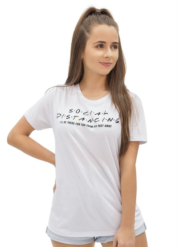 

T-Shirt Feminina Estampada Branco