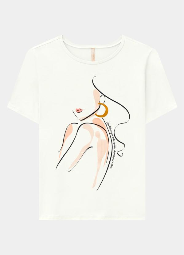 

T-Shirt Malha Traços Branco