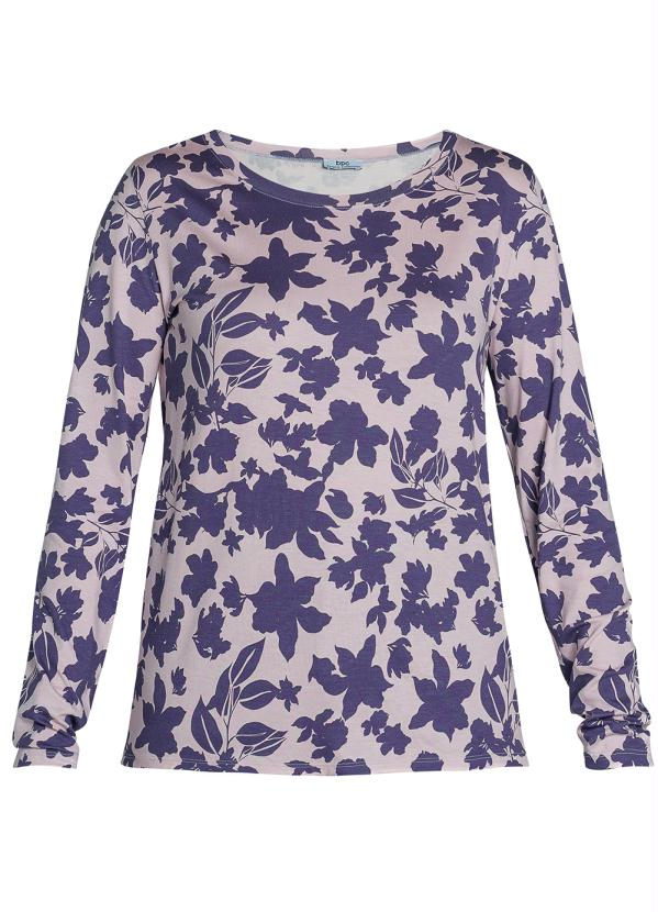 

Blusa Básica Estampada Lilás Candy, Roxo