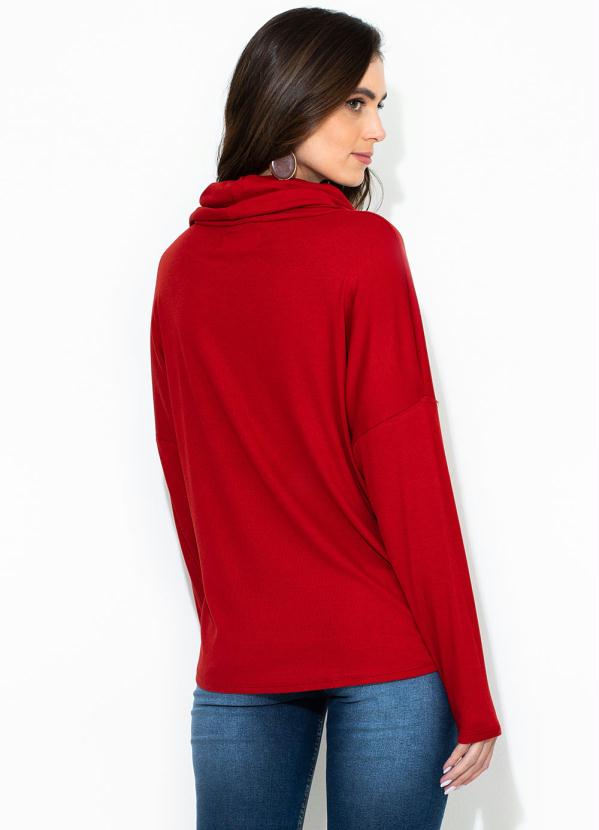 

Blusa Canelada Gola Boba Vermelha, Vermelho