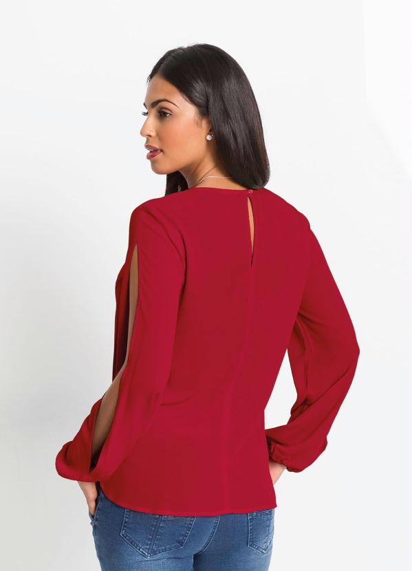 

Blusa com Amarração Vermelha, Vermelho