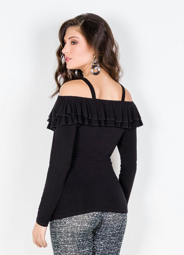 

Blusa com Babados Preto