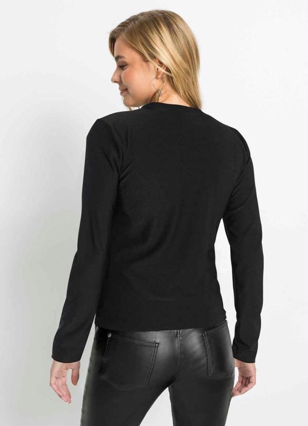 

Blusa com Zíper Frontal Preto