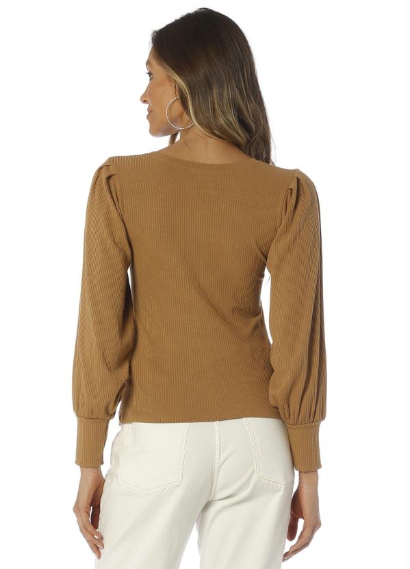 

Blusa em Ribana Caramelo, Marrom